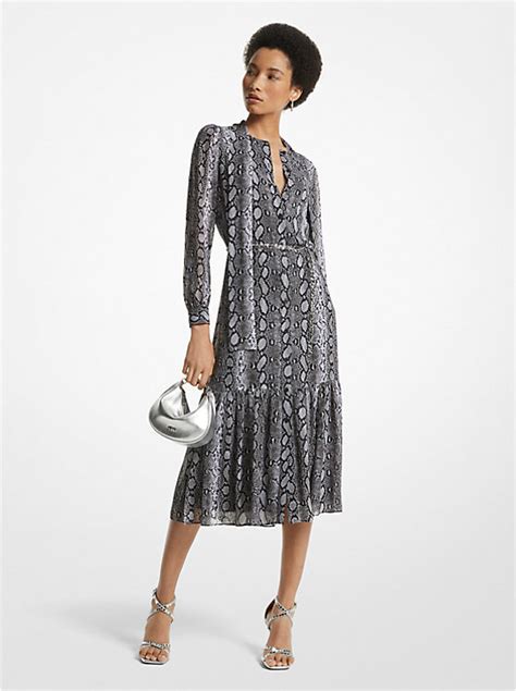 michael kors snake dress|michael kors midi dress.